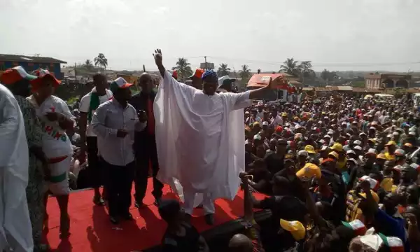 Few Hours To Ondo Election, Jimoh Ibrahim Campaigns For Akeredolu